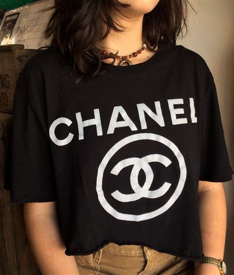 chanel crop shirt|chanel t shirt original.